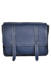 Hermes Steve 32CM Mens Bag Clemence Dark Blue PY1971lV14