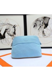 High Quality Fake Hermes Cosmetic Bag H3699 Light Blue PY648kU69