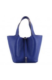 High Quality Hermes Picotin Lock MM Bags Clemence Leather H8616 Blue PY1406fd87