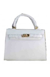 High Quality Imitation Hermes Kelly 22cm Tote Bag Calfskin Leather White PY1550Vu82