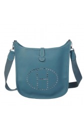 Imitation AAA Hermes Evelyne Messenger Bag H1608 Light Blue PY1736Xy49