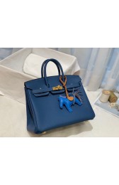 Imitation Best Hermes Birkin 25CM Togo Bag Original Leather H25E Dark Blue PY401NP24