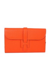 Imitation Cheap Hermes Jige Clutch Bag Calfskin Leather HQ864 Orange PY1443GU35