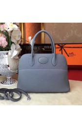 Imitation Hermes Bolide Original Leather Tote Bag B1007 Skyblue PY846sd97