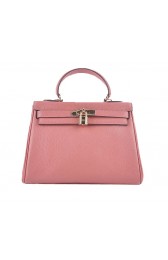 Imitation Hermes Kelly 28cm Shoulder Bags Light Pink Grainy Leather Gold PY1567SU87