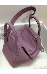 Imitation Hermes Lindy 30CM Original Leather Shoulder Bag HLD30 Light Purple PY1242Nj42