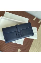 Imitation Hermes Original Espom Leather Clutch 37088 Sapphire blue PY247hc46