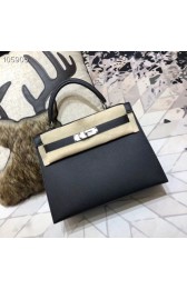 Imitation Hermes original Kelly Epsom Leather KL32 black PY695ye39