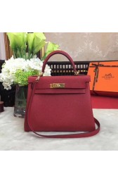 Imitation Top Hermes Kelly 32cm Shoulder Bag TOGO Leather KY32 Red PY888tr16