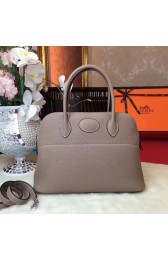 Knockoff AAAAA Hermes Bolide Original Leather Tote Bag B1007 Lightgrey PY847Jc39