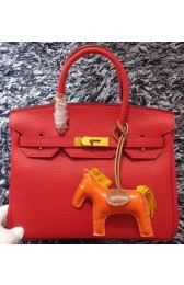 Knockoff Hermes Birkin 30CM Tote Bags Litchi Leather H30LI Red PY1219kD96