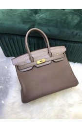 Knockoff Hermes Birkin Bag Original Leather crocodile togo HBK2530 gray PY483va68