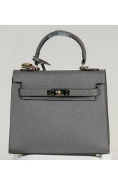 Knockoff Hermes Kelly 25cm Tote Bag Togo Leather K2138 Grey PY1228Ez66