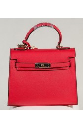 Knockoff Hermes Kelly 25cm Tote Bag Togo Leather K2138 Red PY1230WW40