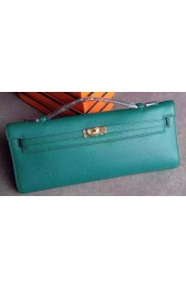 Knockoff Hermes Kelly 31cm Clutch Epsom Leather KL31 Deep Green PY1081FI62