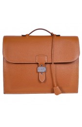 Knockoff Hermes Sac Depeche 38cm Briefcase Clemence Camel PY1976iV87