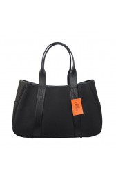 Knockoff High Quality Hermes Tote Bag Canvas & Leather H1035 Black PY1711BF80