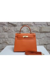 Luxury Hermes Kelly 28cm Shoulder Bags espom leather orange PY857vA84