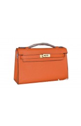 Luxury Hermes MINI Kelly 22cm Tote Bag Calfskin Leather Orange PY1539vA84