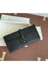 Luxury Hermes Original Espom Leather Clutch 37088 black PY227kp43