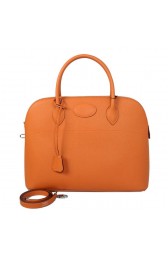 Replica AAA Hermes Bolide 37CM Tote Bags Calf Leather Orange PY1814GF79