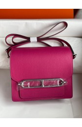 Replica AAA Hermes Roulis 19cm Evercolor 9D H9003 purple&Silver PY109GF79