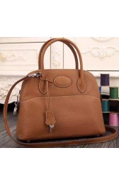 Replica AAAAA Hermes Bolide 37CM Calfskin Leather Tote Bag B1004 Wheat PY1068Xr29