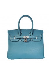 Replica Fashion Hermes Birkin 25CM Tote Bags Togo Leather Blue Silver PY2004OM94