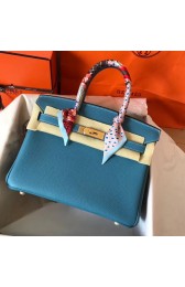 Replica Hermes Birkin Tote Bag Original Togo Leather BK35 blue PY778BH97