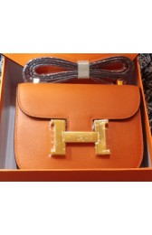 Replica Hermes Constance Bag Litchi Leather H9999L Orange PY1164ui32