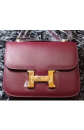 Replica Hermes Constance Bag Smooth Leather H9998S Burgundy PY1149BV51