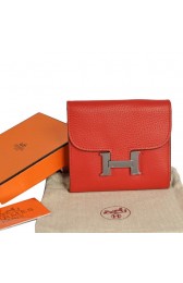 Replica Hermes Constance Wallets Togo Leather A608 Red Wallets PY2314Os19