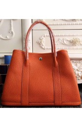 Replica Hermes Garden Party 36cm 30cm Tote Bag Original Leather Orange PY1064Tm92