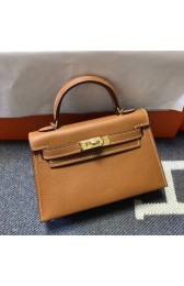 Replica Hermes Kelly 20cm Tote Bag Original Epsom Leather KL20 Camel PY781iu55