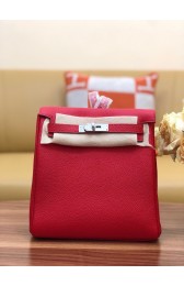 Replica Hermes Kelly togo Leather backpack H2425 red PY553eq83