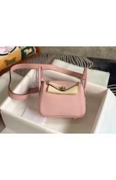 Replica Hermes mini Lindy Original Togo Leather Bag OLD19 pink PY418cK54