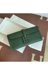 Replica Hermes Original Espom Leather Clutch 37088 blackish green PY235cS18