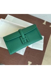 Replica Hermes Original Espom Leather Clutch 37088 green PY238fN93