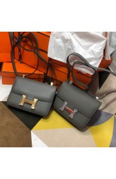 Replica Hermes Original Espom Leather Constance Bag 5333 dark gray PY279DW49