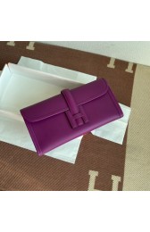 Replica Hermes Original jige swift Leather Clutch 37088 purple PY252fp99