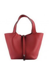 Replica Hermes Picotin Lock MM Bags Clemence Leather H8616 Red PY1405Tm92