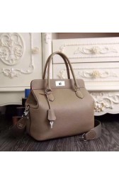 Replica Hermes Toolbox Togo Bag Original Leather 3259 Light Grey PY807Va47