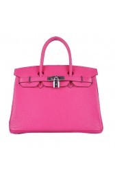 Replica High Quality Hermes Birkin 30CM Tote Bags Light Rosy Grainy Leather Silver PY1584Jh90