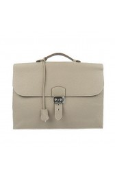 Replica High Quality Hermes Sac Depeche 38cm Briefcase Clemence Grey PY1925Jh90