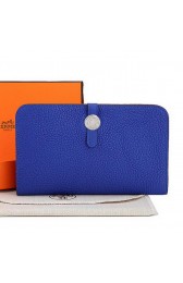 Top Hermes Dogon Combined Wallet A508 RoyalBlue PY2274Wi77