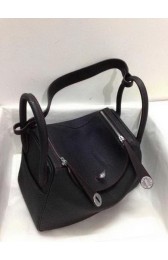 Top Hermes Lindy 30CM Original Leather Shoulder Bag HLD30 Black PY1251Wi77